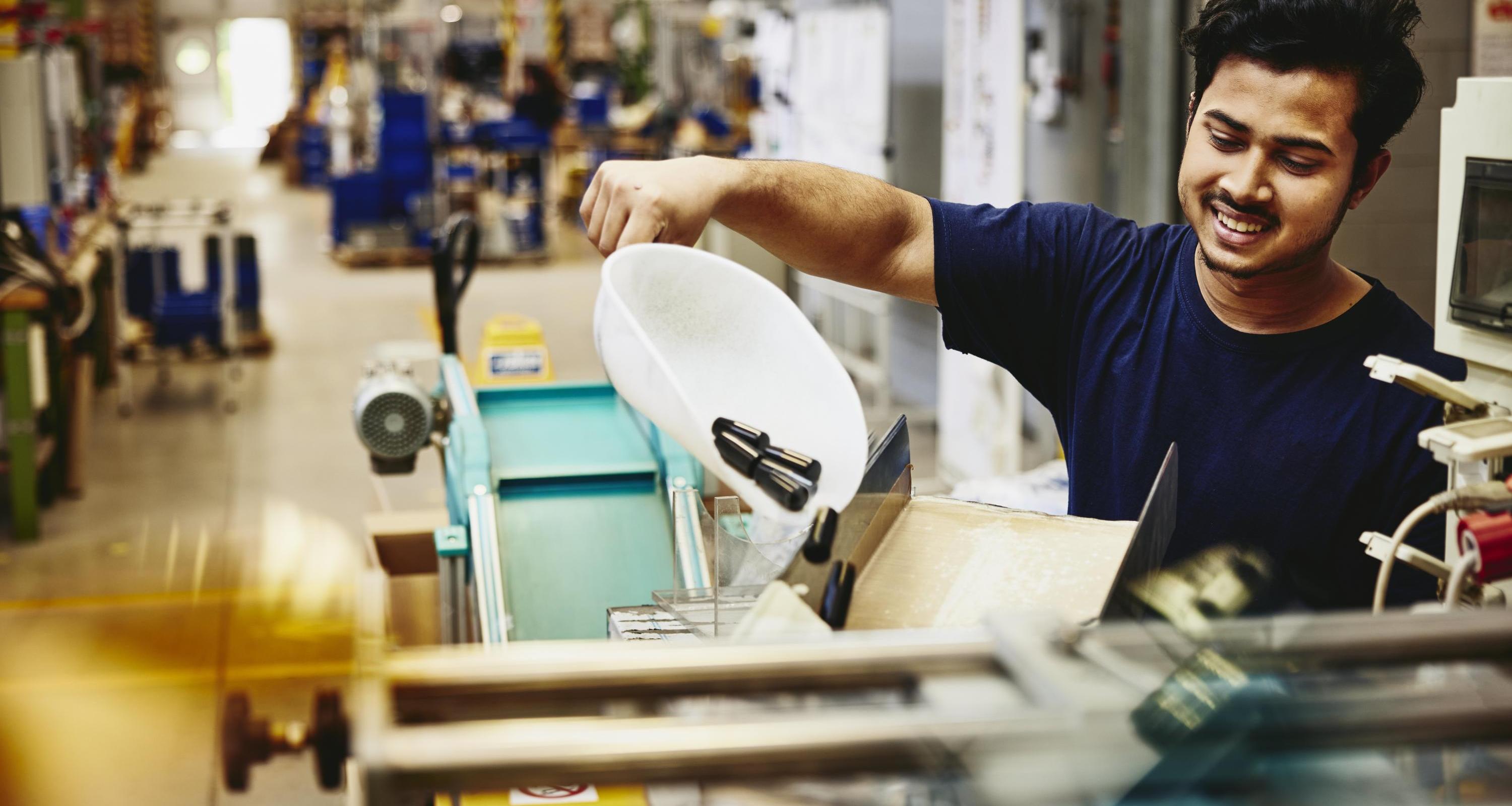 Man working on a manufacturing site. 